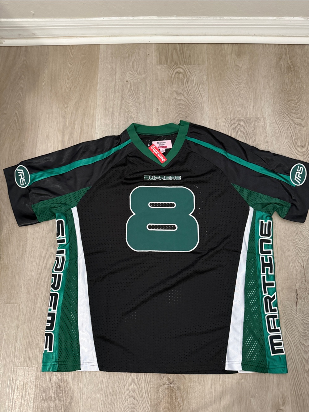 Supreme Black and Green Athletic Jersey-Style Top Martine Rose